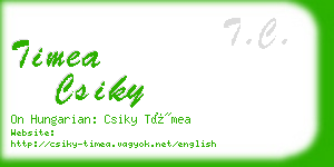 timea csiky business card